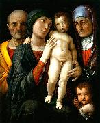 Andrea Mantegna Hl. Familie mit Hl. Elisabeth und Johannesknaben oil painting artist